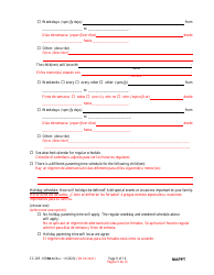 Form CC-DR-109BLS Maryland Parenting Plan Tool - Maryland (English/Spanish), Page 9