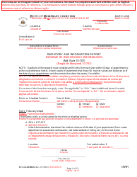Document preview: Form CC-GN-011BLS Inventory and Information Report - Maryland (English/Spanish)