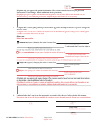 Form CC-DR-123BLS Parent&#039;s/Guardian&#039;s/Custodian&#039;s Consent/Objection to Judicial Declaration of Gender Identity of a Minor With/Without a Name Change - Maryland (English/Spanish), Page 3