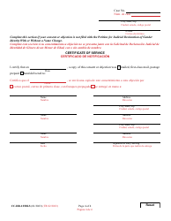Form CC-DR-123BLS Parent&#039;s/Guardian&#039;s/Custodian&#039;s Consent/Objection to Judicial Declaration of Gender Identity of a Minor With/Without a Name Change - Maryland (English/Spanish), Page 4