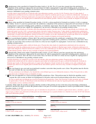 Form CC-DC-CR-072BBLS Petition for Expungement of Records (Non-marijuana/Cannabis Related Offenses) (Guilty Disposition) - Maryland (English/Spanish), Page 2