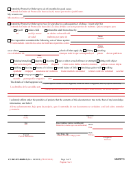Form CC-DC-DV-006BLS Petition to Modify/Rescind/Extend Protective Order - Maryland (English/Spanish), Page 2
