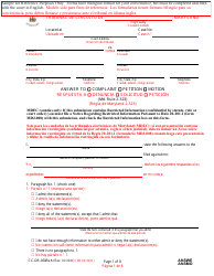 Document preview: Form CC-DR-050BLS Answer to Complaint/Petition/Motion - Maryland (English/Spanish)