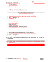 Form CC-DR-050BLS Answer to Complaint/Petition/Motion - Maryland (English/Spanish), Page 6