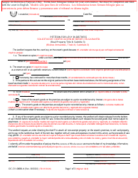 Form DC-CV-086BLS Petition for Levy in Distress - Maryland (English/Spanish)