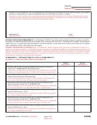 Form CC-DR-035BLS Worksheet B Child Support Obligation: Shared Physical Custody - Maryland (English/Spanish), Page 5