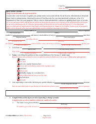 Form CC-DR-120BLS Petition for Judicial Declaration of Gender Identity of an Adult With/Without a Name Change - Maryland (English/Spanish), Page 2