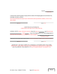 Form DR-006 BLS Motion to Modify Child Support - Maryland (English/Spanish), Page 3