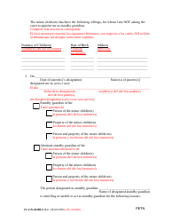 Form CC-GN-042BLS Petition by Standby Guardian (Judicial Appointment) - Maryland (English/Spanish), Page 3