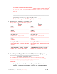 Form CC-GN-042BLS Petition by Standby Guardian (Judicial Appointment) - Maryland (English/Spanish), Page 4