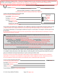 Document preview: Form DC34 BLS Application to Inspect Public Records - Maryland (English/Spanish)