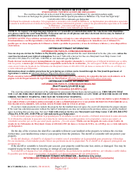 Form DC-CV-081BLS Petition for Warrant of Restitution - Maryland (English/Spanish), Page 3