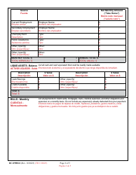 Form DC-099BLS Application for Eligibility - Representation by the Public Defender and/or Private Home Detention Program - Maryland (English/Spanish), Page 2