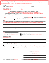Document preview: Form DC-CR-033-BLS Petition for Determination of Eligibility for Counsel - Maryland (English/Spanish)