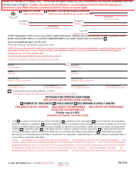 Form CC-DC-DV-001BLS Petition for Protection From Domestic Violence/Child Abuse/Vulnerable Adult Abuse - Maryland (English/Spanish)