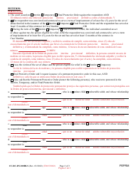 Form CC-DC-DV-018BLS Petition for Permanent Protective Order - Maryland (English/Spanish), Page 2