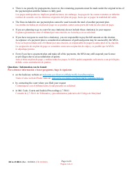 Form DCA-131BLS Request for Traffic Violation(S) Payment Plan - Maryland (English/Spanish), Page 4