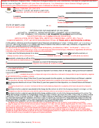Form CC-DC-CR-072ABLS Petition for Expungement of Records (Acquittal, Dismissal, Probation Before Judgment, Nolle Prosequi, Stet, Not Criminally Responsible, or Transfer to Juvenile Disposition) - Maryland (English/Spanish)