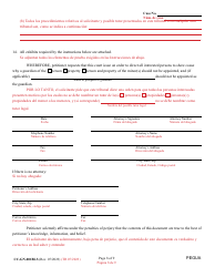 Form CC-GN-001BLS Petition for Guardianship of Minor - Maryland (English/Spanish), Page 8