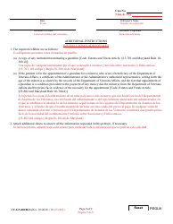Form CC-GN-001BLS Petition for Guardianship of Minor - Maryland (English/Spanish), Page 9