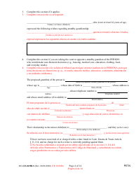 Form CC-GN-043BLS Petition by Parent (Appointment of Standby Guardian) - Maryland (English/Spanish), Page 4