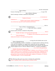 Form CC-GN-028BLS Petition for Termination of Guardianship of the Person - Maryland (English/Spanish), Page 4