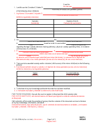 Form CC-DR-079BLS Request to Register an Out-of-State Child Custody Order - Maryland (English/Spanish), Page 2
