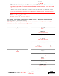Form CC-DR-078BLS Petition for Enforcement of an Out-of-State Custody Order - Maryland (English/Spanish), Page 5
