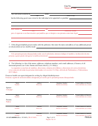 Form CC-GN-002BLS Petition for Guardianship of Alleged Disabled Person - Maryland (English/Spanish), Page 5