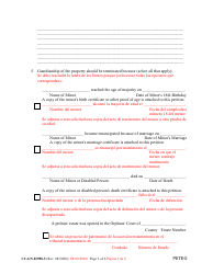 Form CC-GN-029BLS Petition for Termination of Guardianship of the Property - Maryland (English/Spanish), Page 3