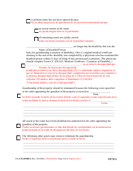 Form CC-GN-029BLS Petition for Termination of Guardianship of the Property - Maryland (English/Spanish), Page 4