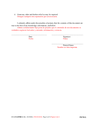 Form CC-GN-029BLS Petition for Termination of Guardianship of the Property - Maryland (English/Spanish), Page 6
