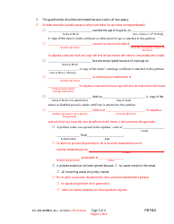 Form CC-GN-037BLS Petition for Termination of Guardianship of the Person and Property - Maryland (English/Spanish), Page 3