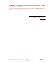 Form CC-GN-037BLS Petition for Termination of Guardianship of the Person and Property - Maryland (English/Spanish), Page 6