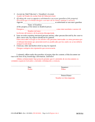 Form CC-GN-027BLS Petition for Resignation of Guardian of the Property and Appointment of Substituted or Successor Guardian - Maryland (English/Spanish), Page 4