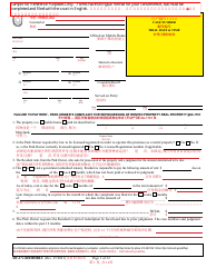 Form DC-CV-082MHBLC Failure to Pay Rent - Park Owner&#039;s Complaint for Repossession of Rented Property Real Property 8a-1701 - Maryland (English/Chinese)