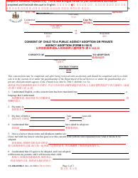 Document preview: Form 9-102.5 (CC-DR-103BLC) Consent of Child to a Public Agency Adoption or Private Agency Adoption - Maryland (English/Chinese)