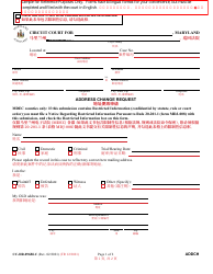 Document preview: Form CC-DR-096BLC Address Change Request - Maryland (English/Chinese)
