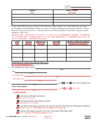 Form CC-DR-001BLC Complaint for Child Support - Maryland (English/Chinese), Page 2