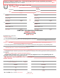 Document preview: Form DC-CV-109BLC Complaint for Grantor in Possession - Maryland (English/Chinese)