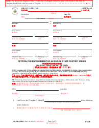 Document preview: Form CC-DR-078BLC Petition for Enforcement of an Out-of-State Custody Order - Maryland (English/Chinese)