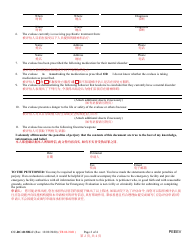 Form CC-DC-013BLC Petition for Emergency Evaluation - Maryland (English/Chinese), Page 2
