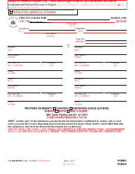 Form CC-DR-007BLC Petition to Modify Custody/Visitation (Child Access) - Maryland (English/Chinese)