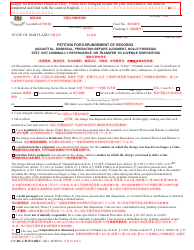 Form CC-DC-CR-072ABLC Petition for Expungement of Records (Acquittal, Dismissal, Probation Before Judgment, Nolle Prosequi, Stet, Not Criminally Responsible, or Transfer to Juvenile Disposition) - Maryland (English/Chinese)