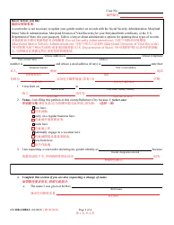 Form CC-DR-120BLC Petition for Judicial Declaration of Gender Identity of an Adult With/Without a Name Change - Maryland (English/Chinese), Page 2