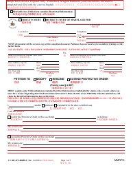 Form CC-DC-DV-006BLC Petition to Modify/Rescind/Extend Protective Order - Maryland (English/Chinese)