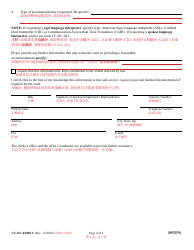 Form CC-DC-049BLC Request for Accommodation for Person With Disability - Maryland (English/Chinese), Page 2