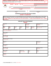 Form CC-DC-PO-001ABLC Addendum to Petition for Peace Order - Maryland (English/Chinese)