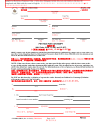 Document preview: Form CC-DR-112BLC Petition for Contempt - Maryland (English/Chinese)