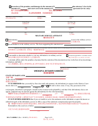 Form DC-CV-089BLC Complaint for Wrongful Detainer - Maryland (English/Chinese), Page 2
